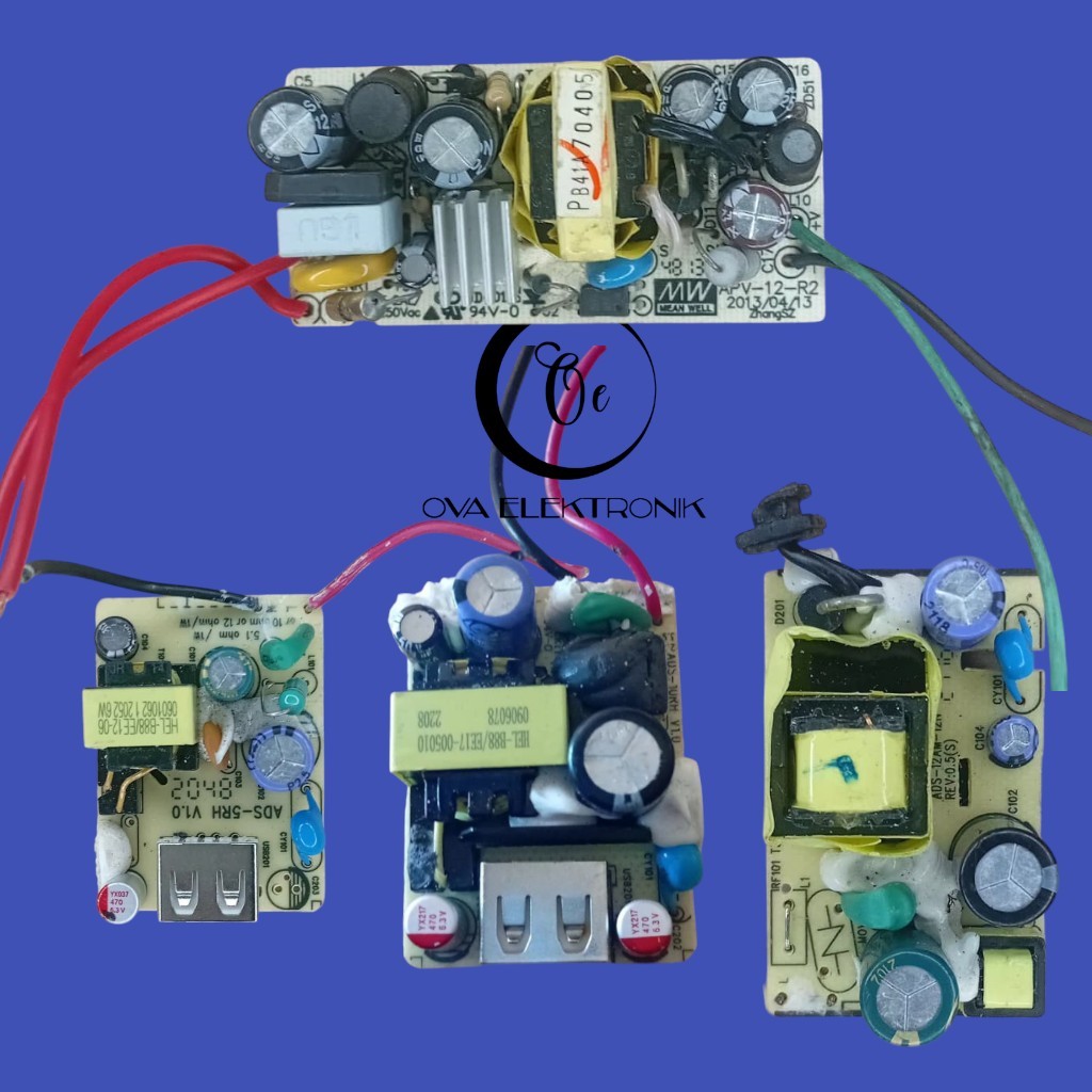 Switching Power Supply 5v~1A  & 12v~1A Modul Adaptor Original