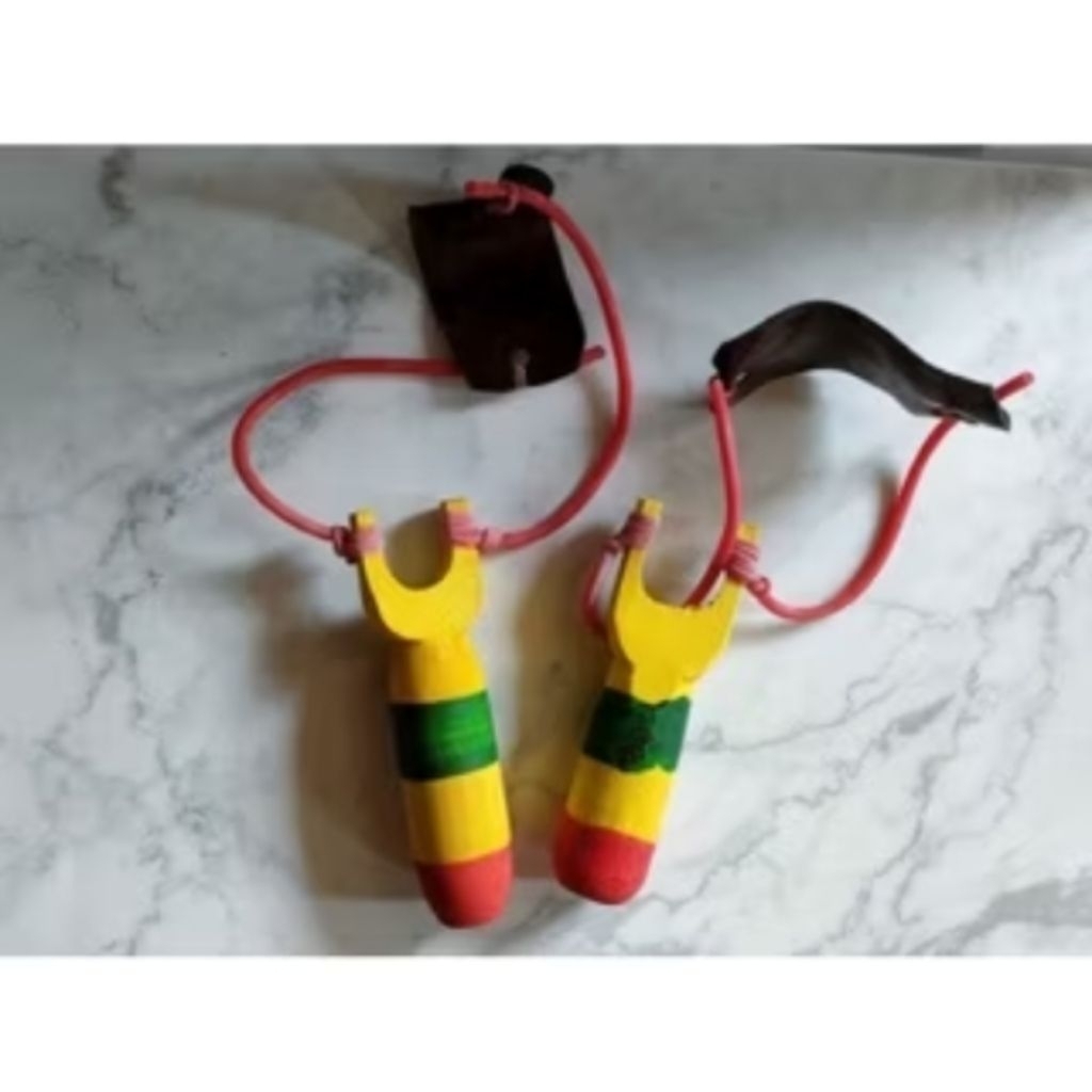 Mainan Anak Katapel Kayu Jadul