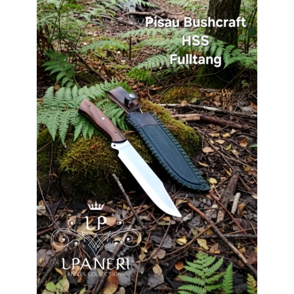 Pisau Bushcraft HSS Fulltang Outdoor Kit Camping Lpaneri