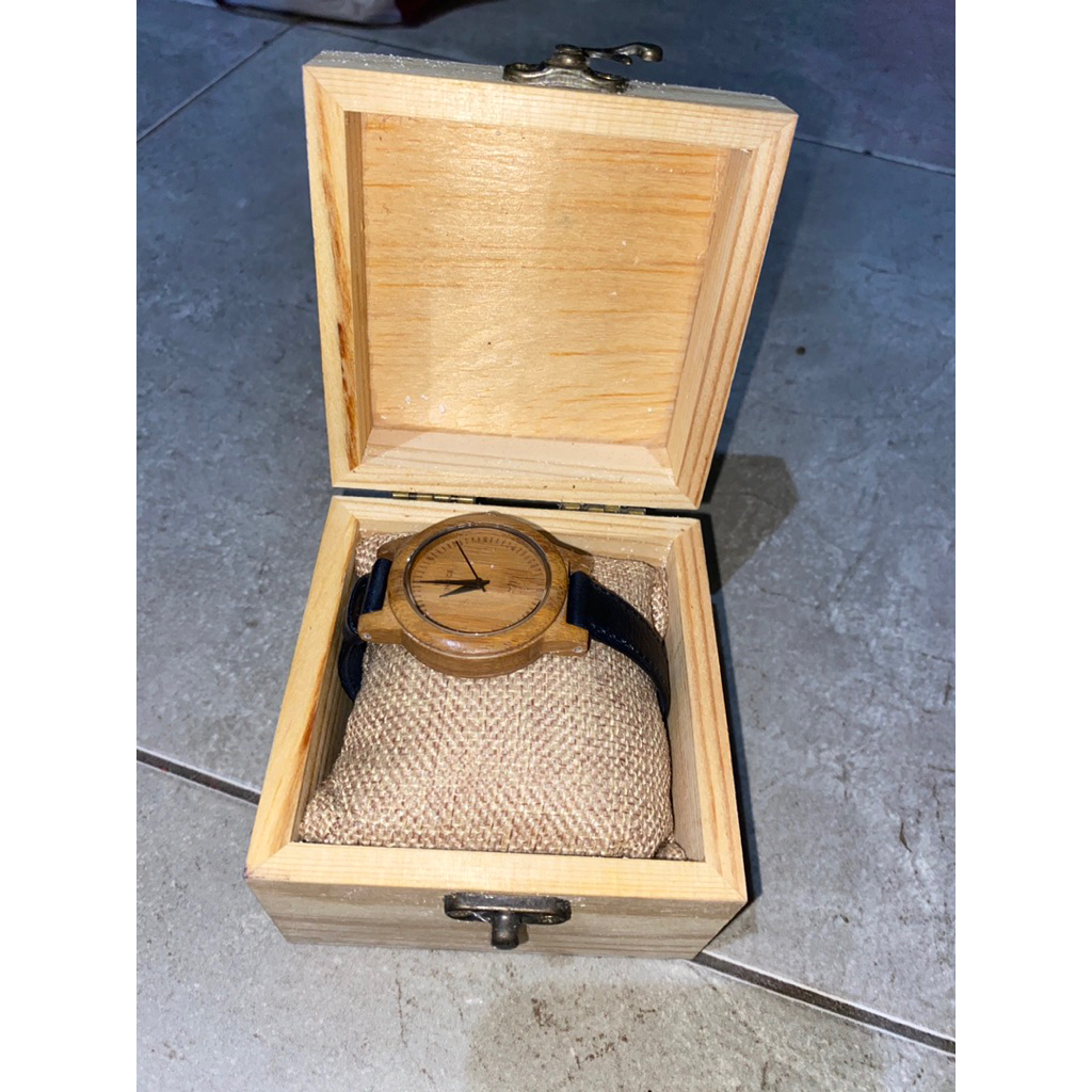 jam tangan kayu bran ninocs