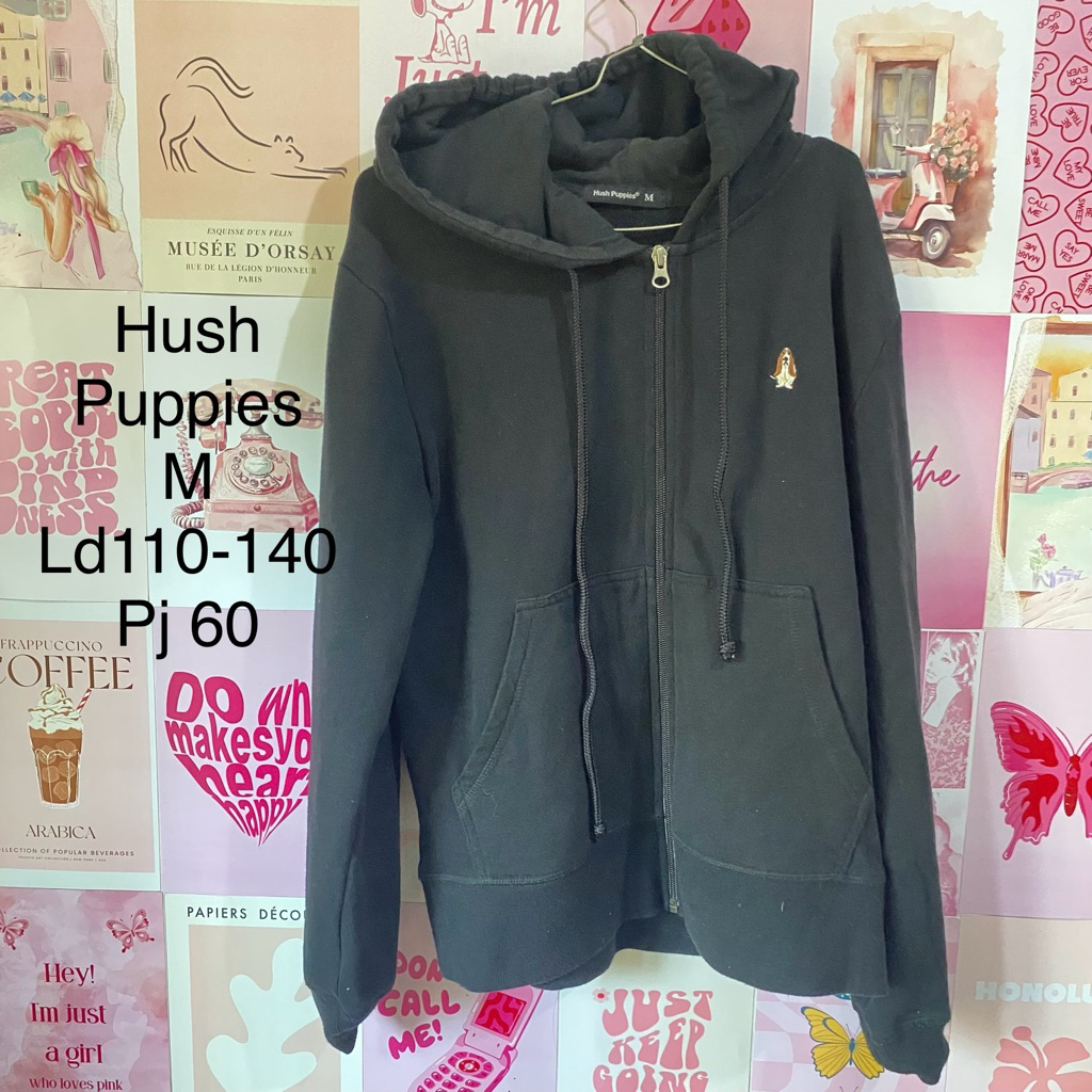 Preloved Hoodie Sweater Hush Puppies Hitam