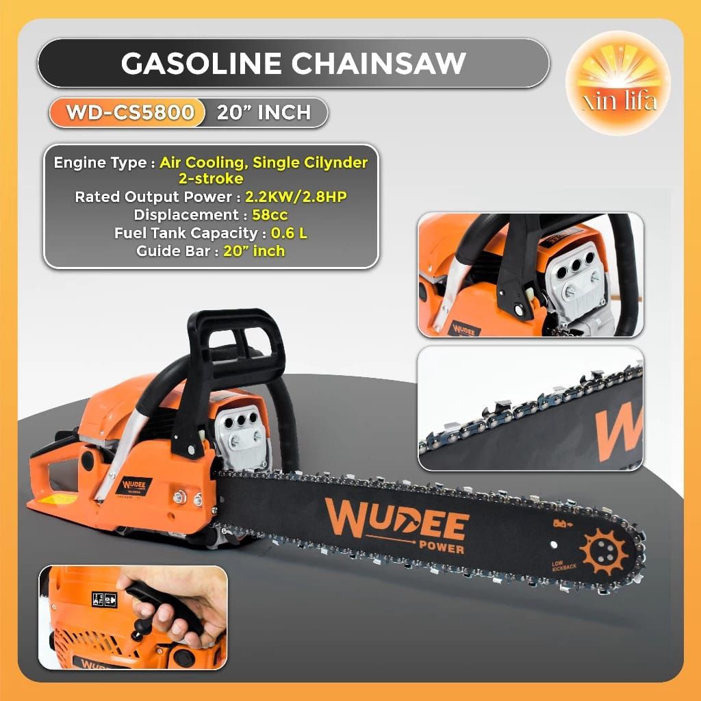 Mesin Gergaji Potong Kayu / Gasoline Chainsaw 20 INCH WD-CS5800