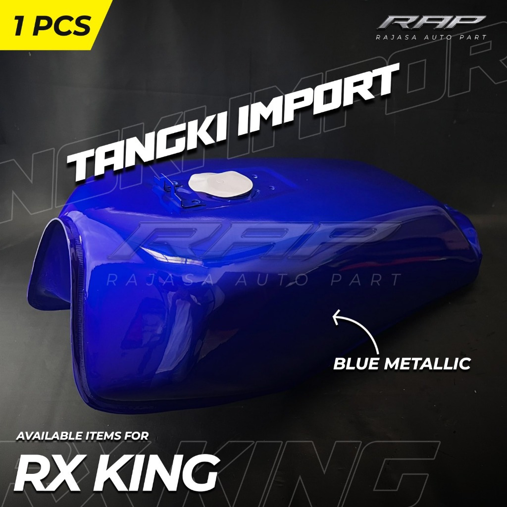 TANKI RX KING NEW/TANGKI BENSIN RX KING FULL TANGKI ASSY RX KING COPY ORIGINAL WARNA HITAM BIRU MERA