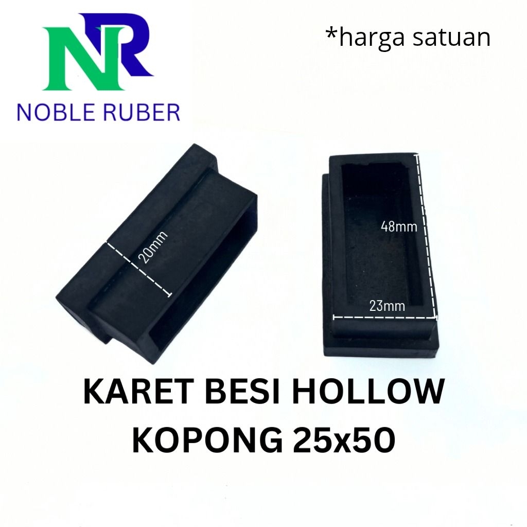 Karet kaki hollow 25x50 kopong/karet tapak kaki/alas kaki meja/kursi
