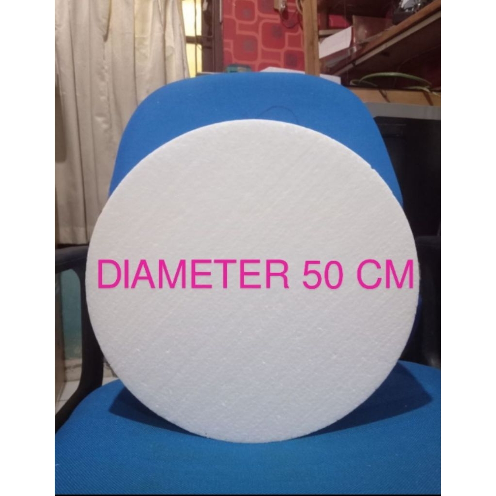 Styrofoam Dummy cake diameter 50 cm - Gabus Styrofoam bulat