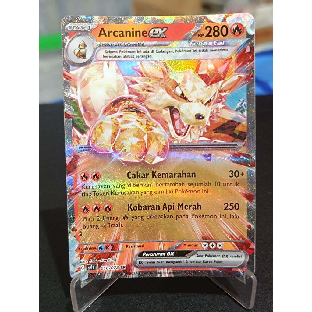 kartu pokemon TCG ori Indonesia Arcanine ex RR