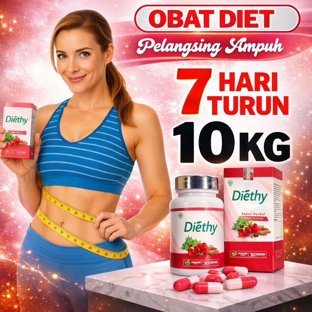 TERLARIS PALING AMPUH DIETHY BPOM Obat Diet Pelangsing Badan Cepat Kurus 3 Hari Turun 10kg Tanpa Efe