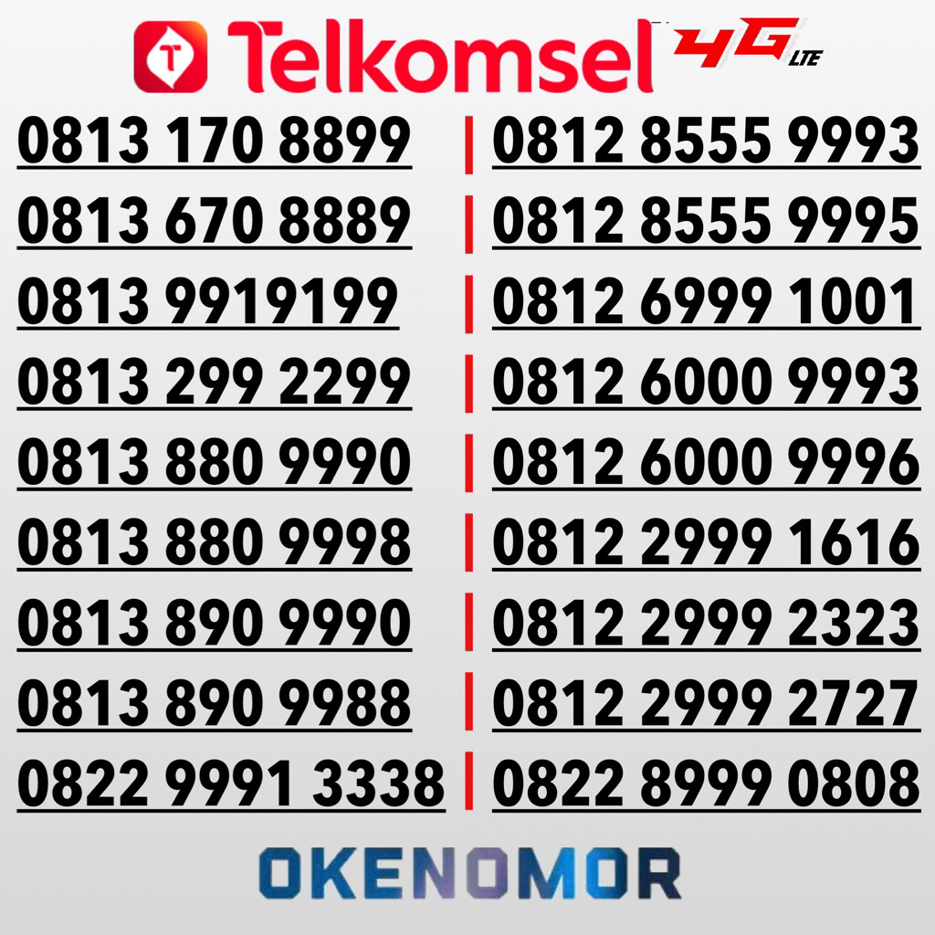 Nomor cantik Telkomsel simPATI 999