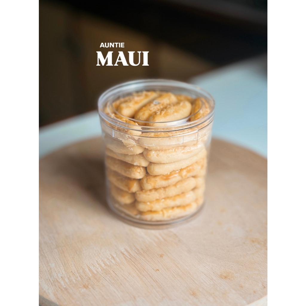 MEDIUM SIZE - AUNTIE MAUI COOKIES - KAASTENGELS / KUE KEJU (EDAM CHEESE) PREMIUM COOKIES