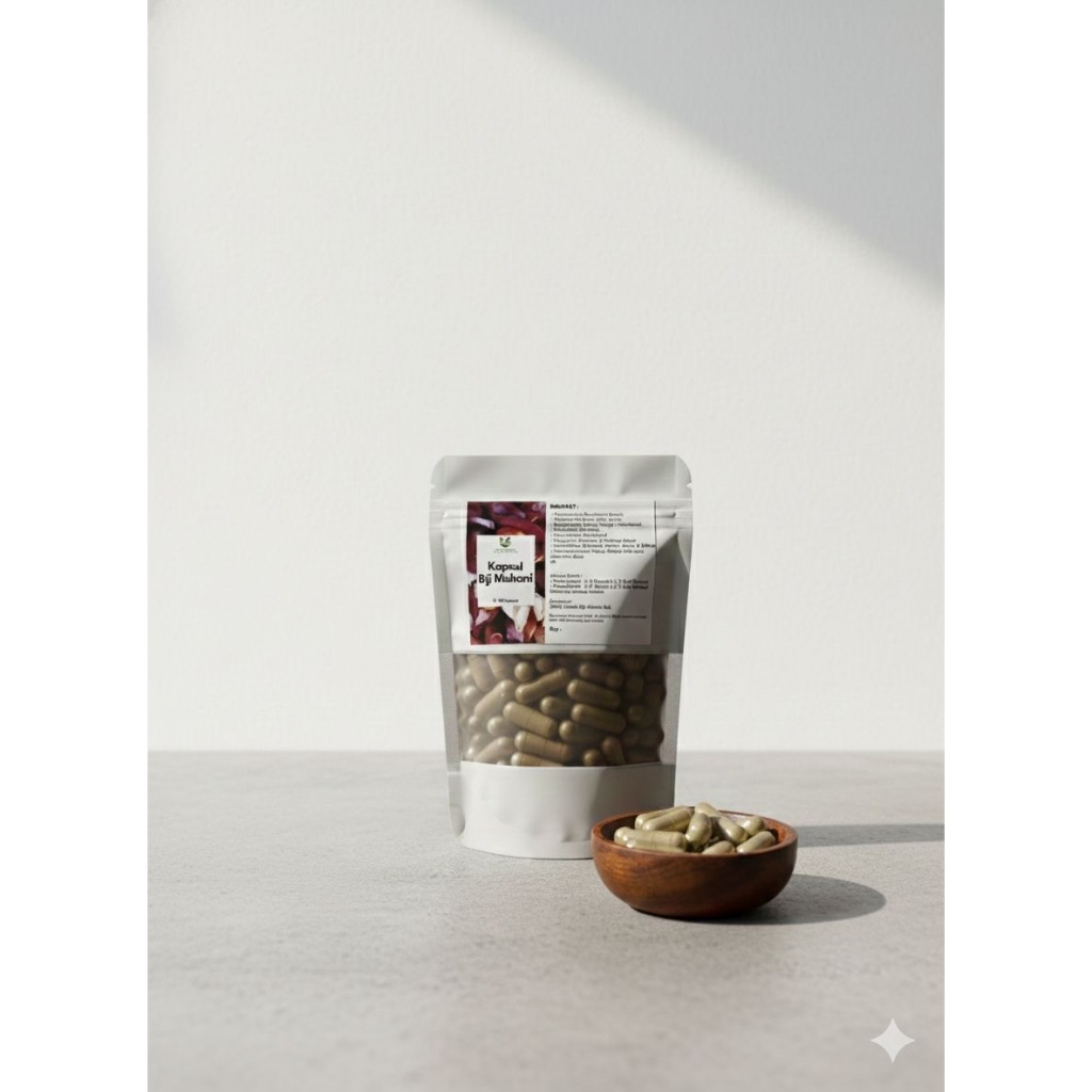 Kapsul Biji Mahoni Original Herbal Isi 100 Kapsul
