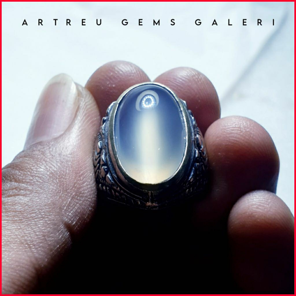 Batu Anggur Way Kanan - White | COD Bisa | Cincin Batu Akik Ring 5-10