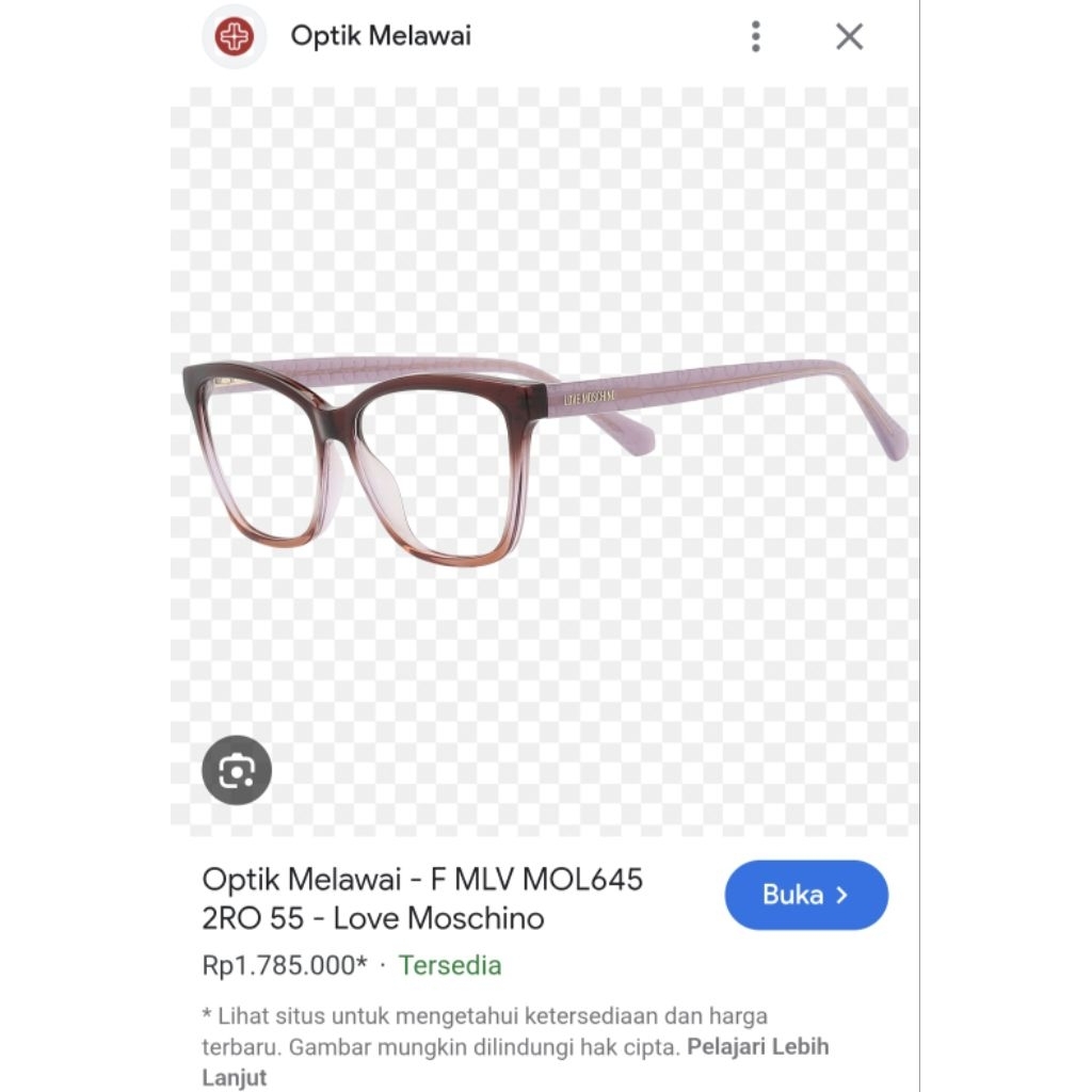 (PRELOVED) KACA MATA LOVE MOSCHINO MELAWAI