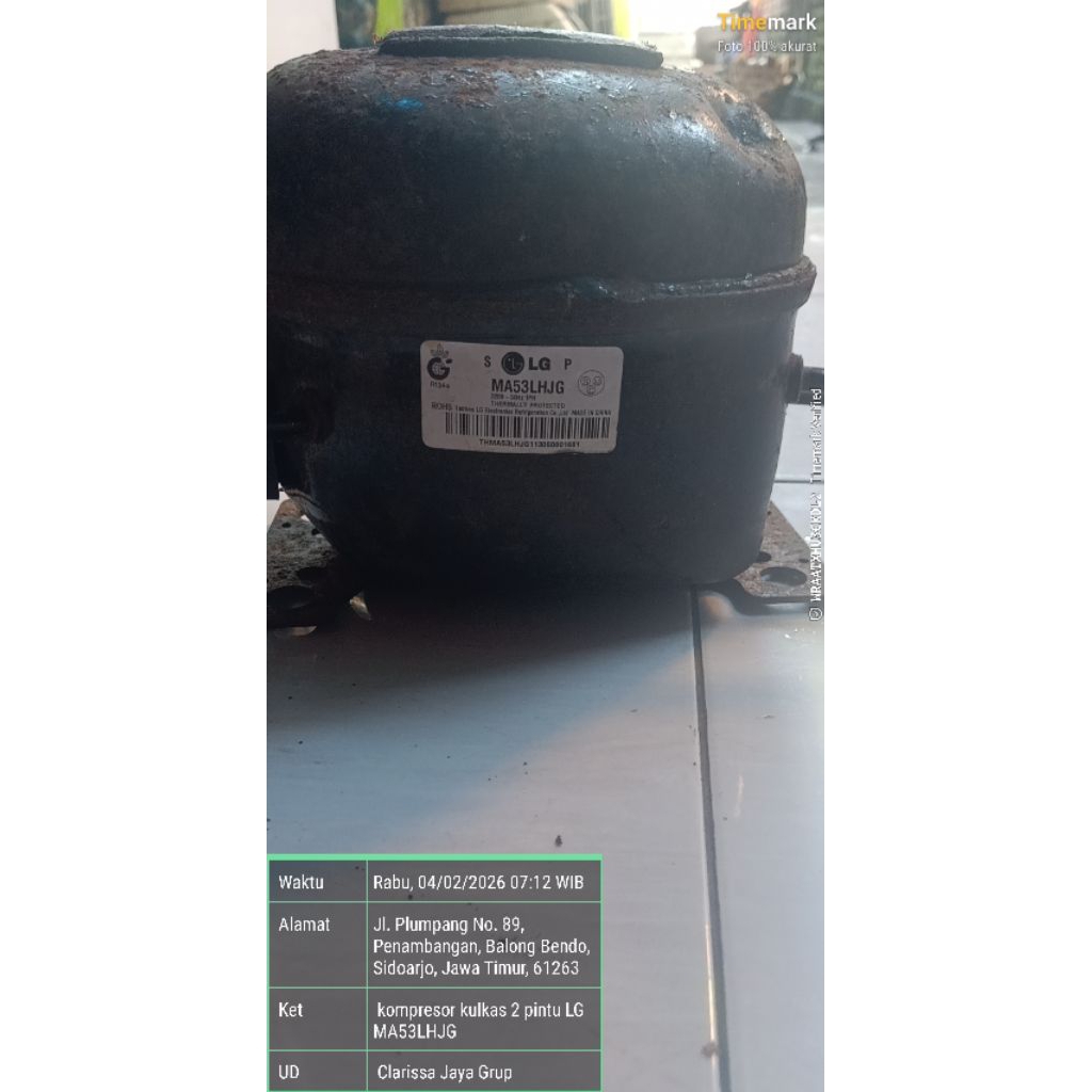 kompresor kulkas 2 pintu LG MA53LHJG