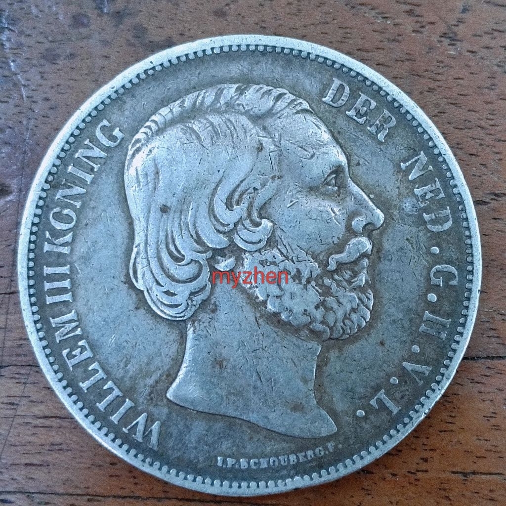 koin perak asli Willem lll 1873 orginal