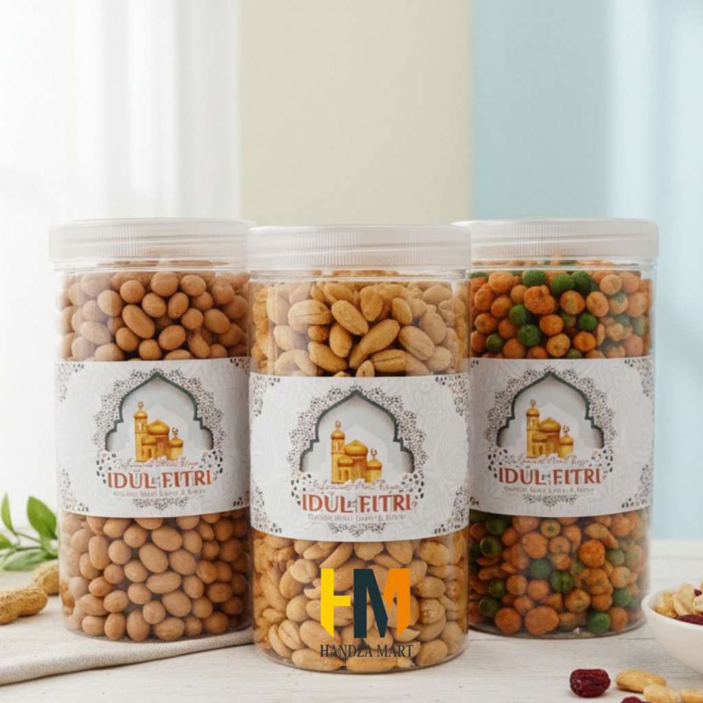 Kacang Bawang Toples / Kacang Campur / Kacang Atom / Kacang Medan Toples - 1000ml