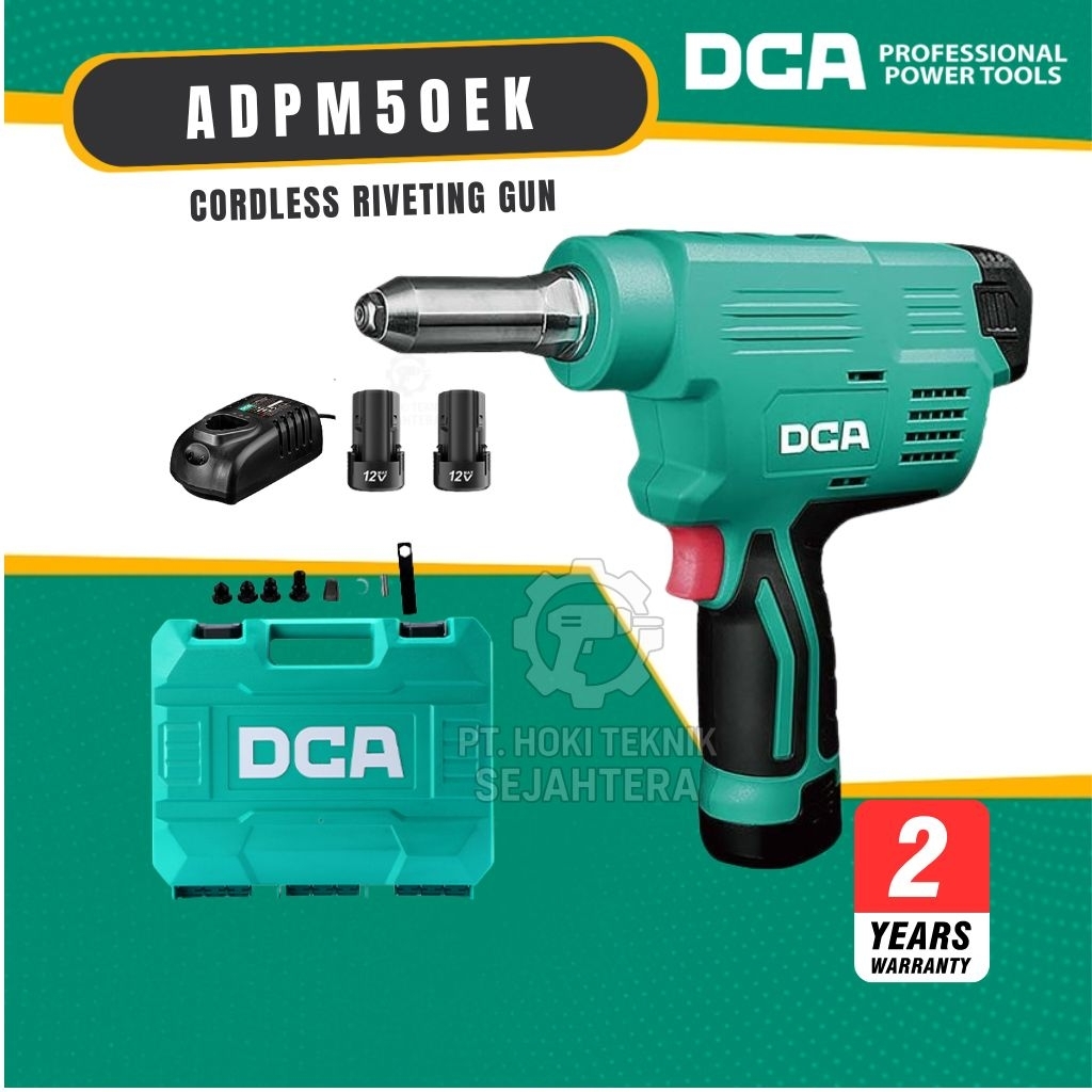 DCA ADPM50EK Cordless Riveting Gun 12V Mesin Rivet Baterai DCA ADPM50 EK