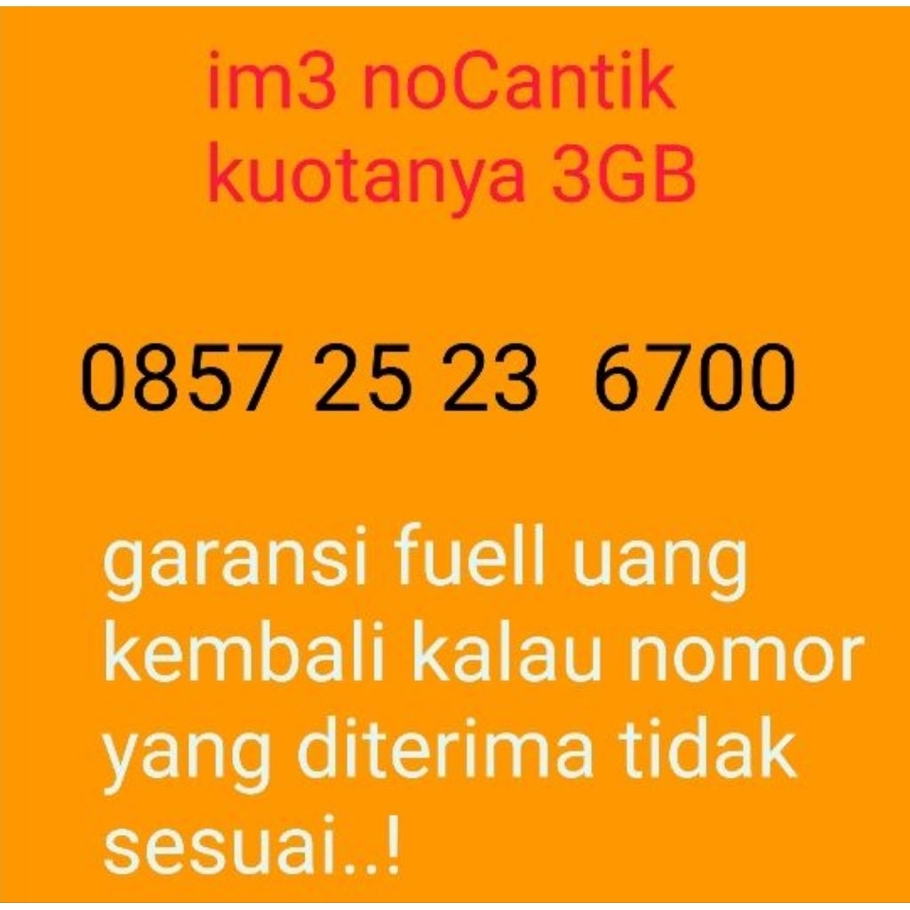 im3 no cantik kuotanya 3GB