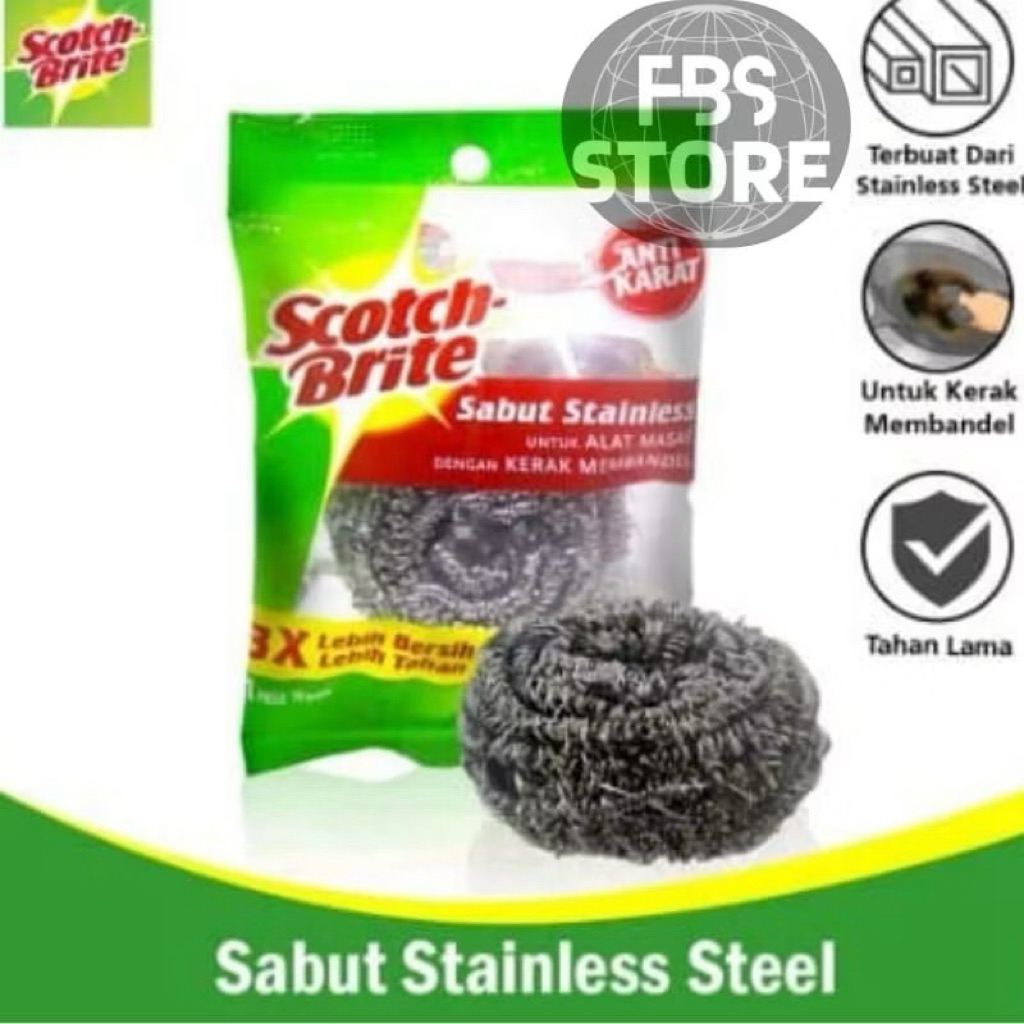 3M Scotch Brite Sabut Stainless Kawat Cuci