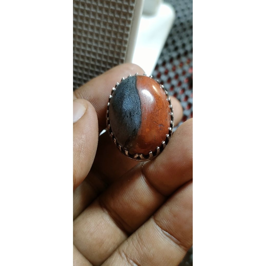 BATU AKIK ATI AYAM MOTIF YINYANG CAKEP