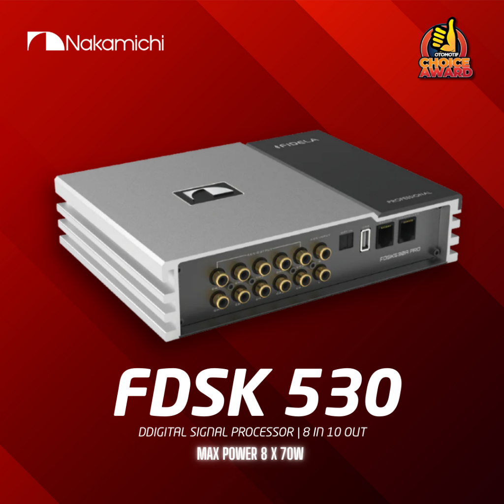 Nakamichi DSP Power Amplifier Digital Signal Processor Audio Mobil Fidela FDSK 530
