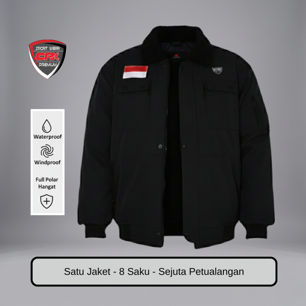 Jacket Harrington Pria Wanita Jaket Outdoor Hitam Motif Polos Formal Kasual