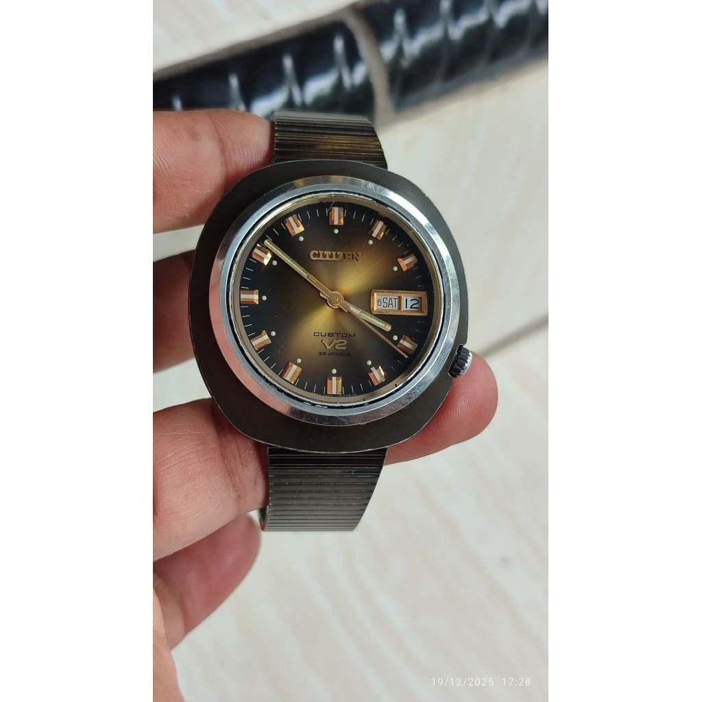 Jam tangan Citizen Custom V2 day date 23j Original Vintage Big size