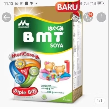 BMT Soya 600gr (4x150gr box jelek) ed 10 Februari 2026!!/ bmt soya 600 gram sufor kedelai morinaga u