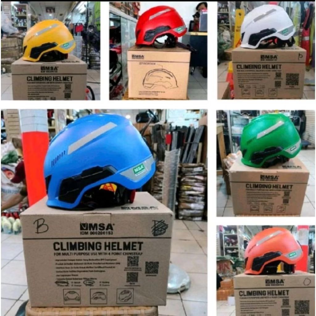 Helm Safety MSA Climbing V-Gard H1 SNI  - Helm Climbing V-Gard H1 Triven Promo