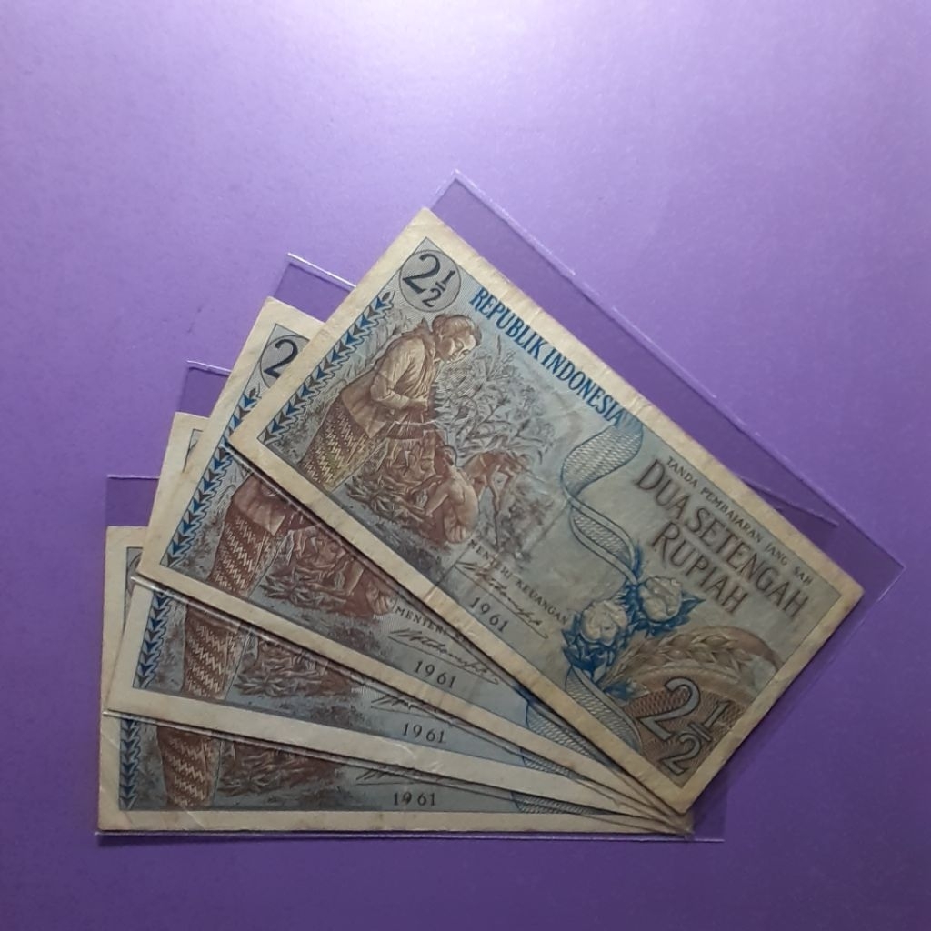 uang kuno 2.5 rupiah sandang pangan