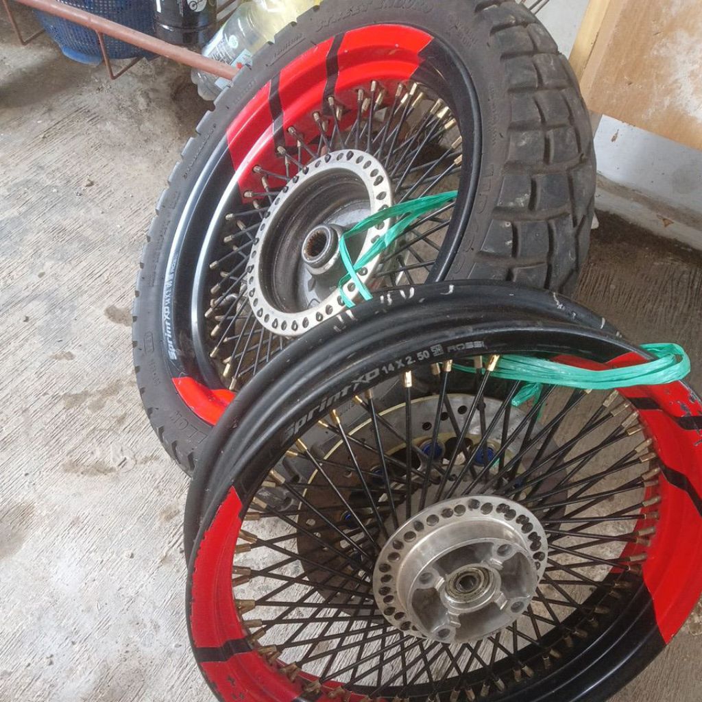 Velg Jari Seribu Ring 14 Vario Beat Scoopy Vario150 Vario125 + Ban Belakang Swallow Dual Purpose