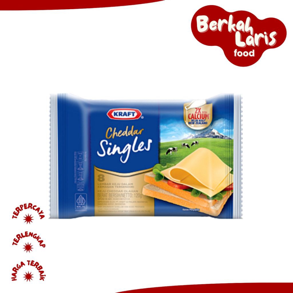 Kraft Keju Cheddar Olahan Slice 8 Lembar