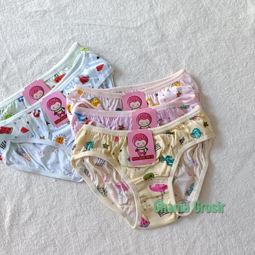 12 Pcs CD anak Golden nick Anak Cewek Motif 1187 New / CD GN anak perempuan Full print USIA 3-9 Tahu