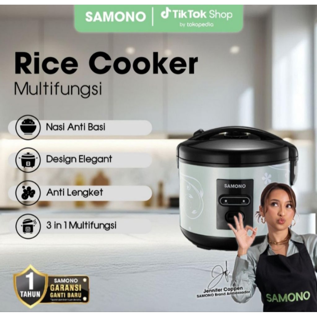 SAMONO Rice Cooker SW-RCEE18 Rice Cooker 3-in-1 | Rice Cooker