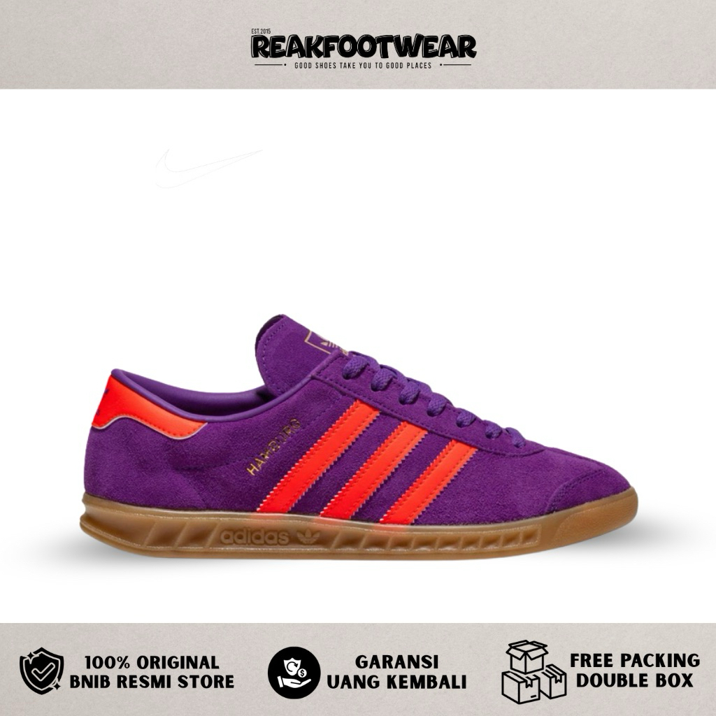 Adidas Hamburg Active Purple Solar Red W 100% Authentic