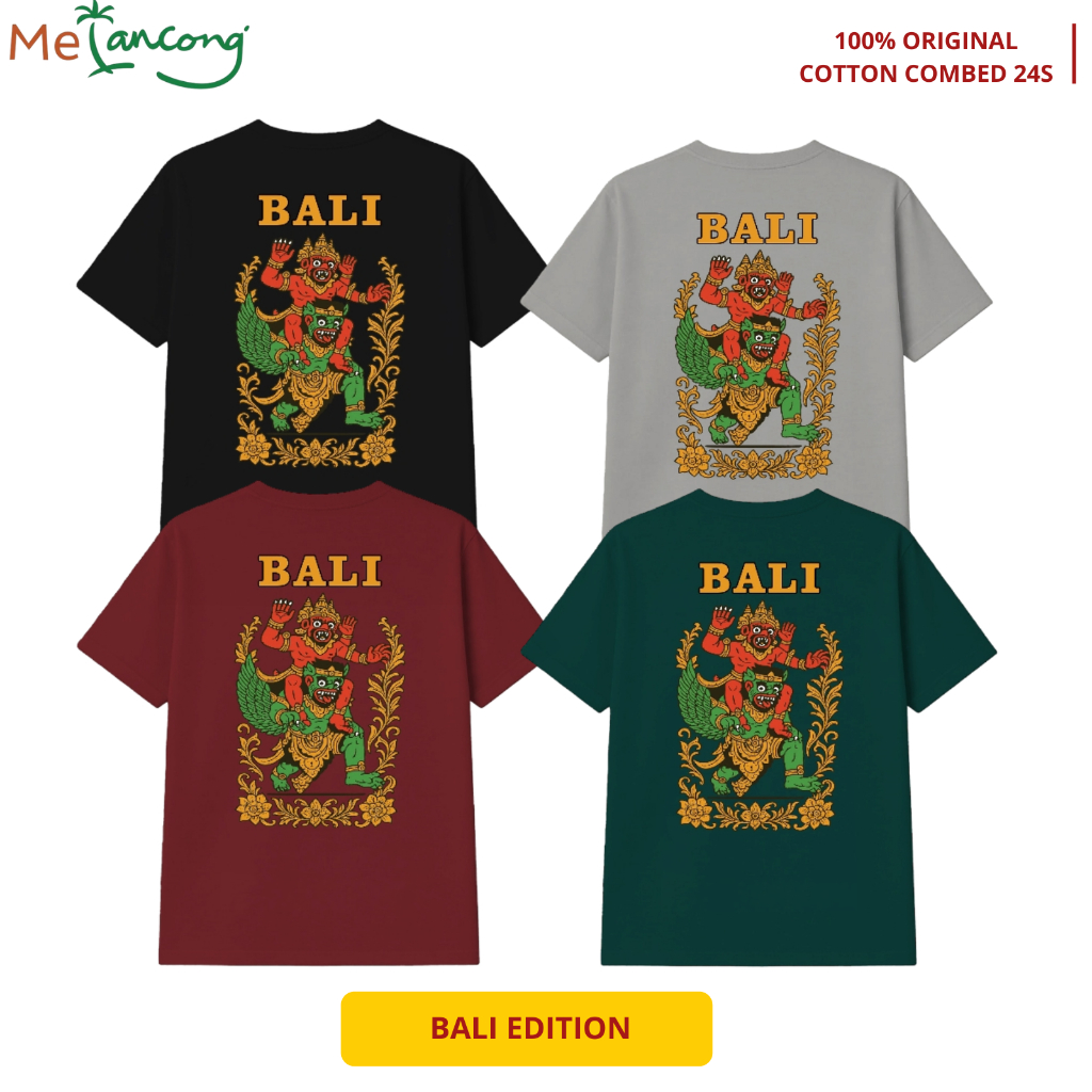 T-shirt Kaos Lengan Pendek Baju Pria Wanita Combed Cowok High Kain Bali KSBL063