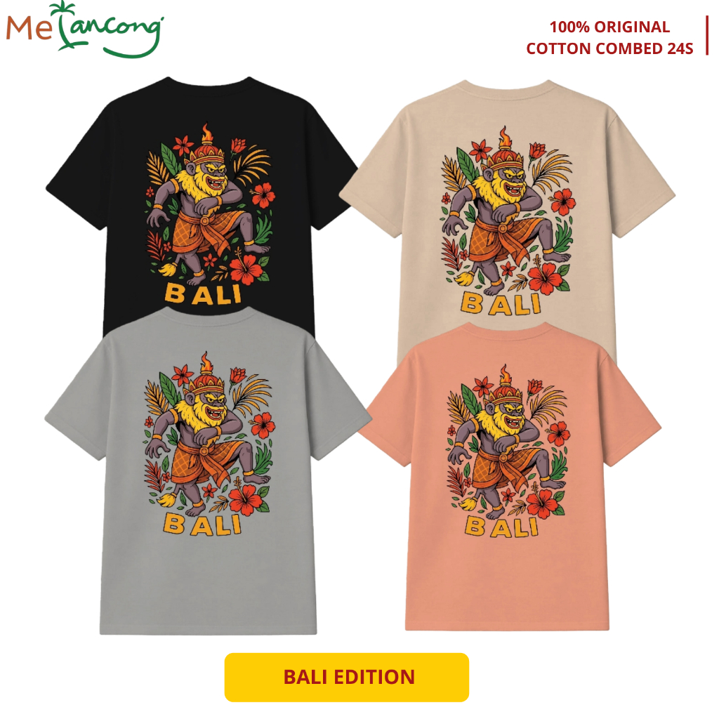T-shirt Kaos Lengan Pendek Baju Pria Wanita Combed Cowok High Kain Bali KSBL065