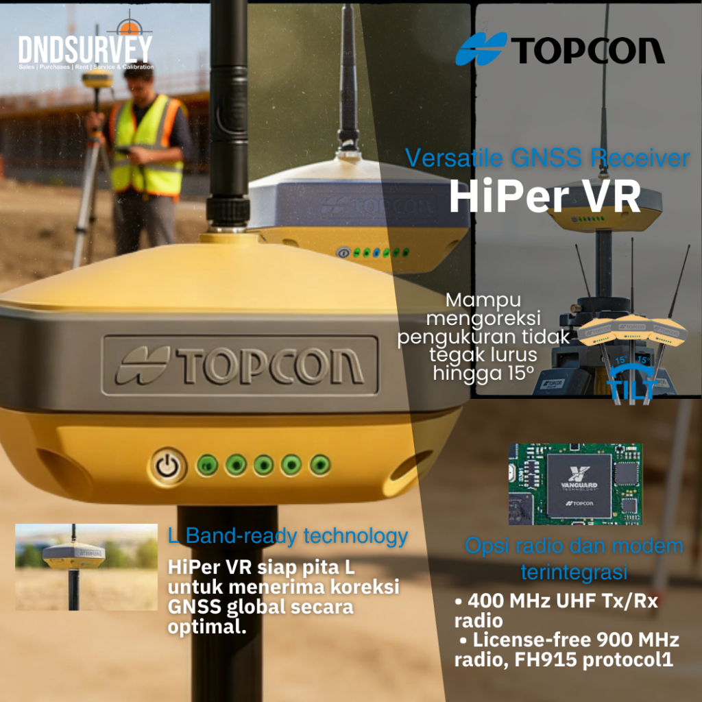 GNSS RTK GPS GEODETIK TOPCON HIPER VR HIPERVR GEODETIC