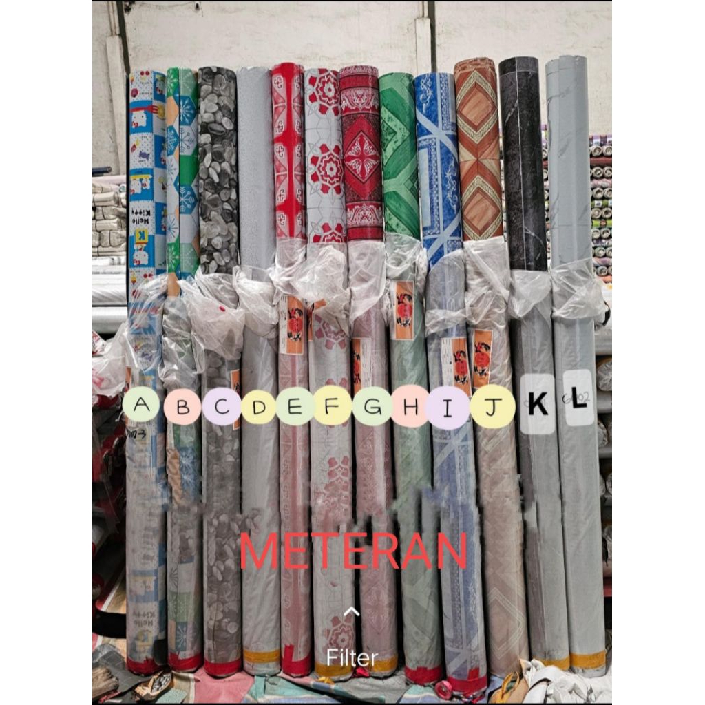 karpet plastik lantai kilat KOI lebar 2m