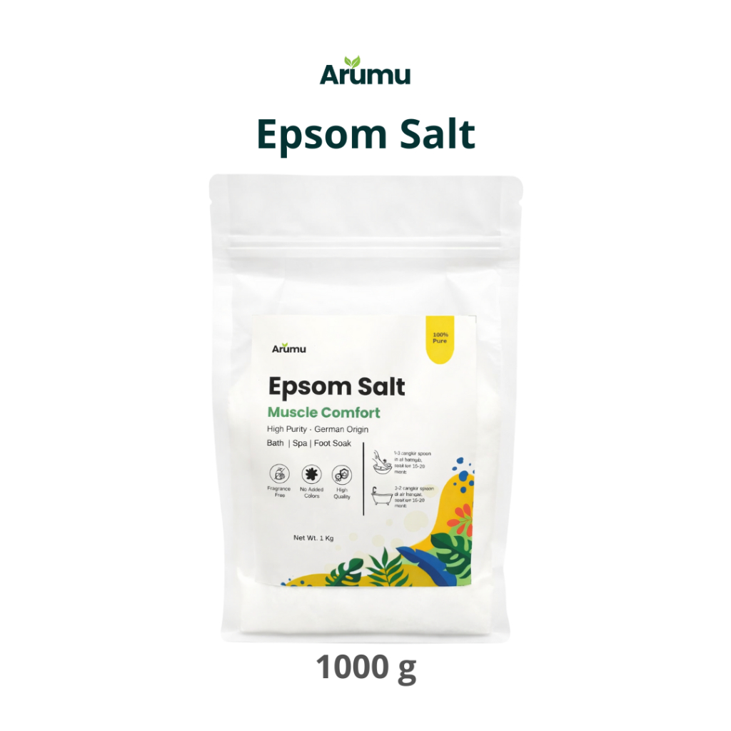 Epsom Salt - Bath Salt - Garam Epsom Premium - Epsom German- Garam Mandi Rendam Kaki- 1kg