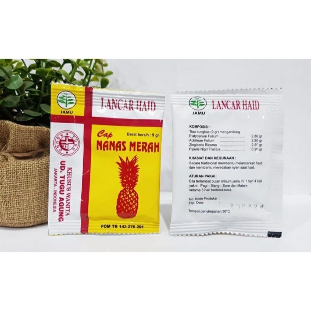 Jamu lancar Mentruasi Cap nanas merah