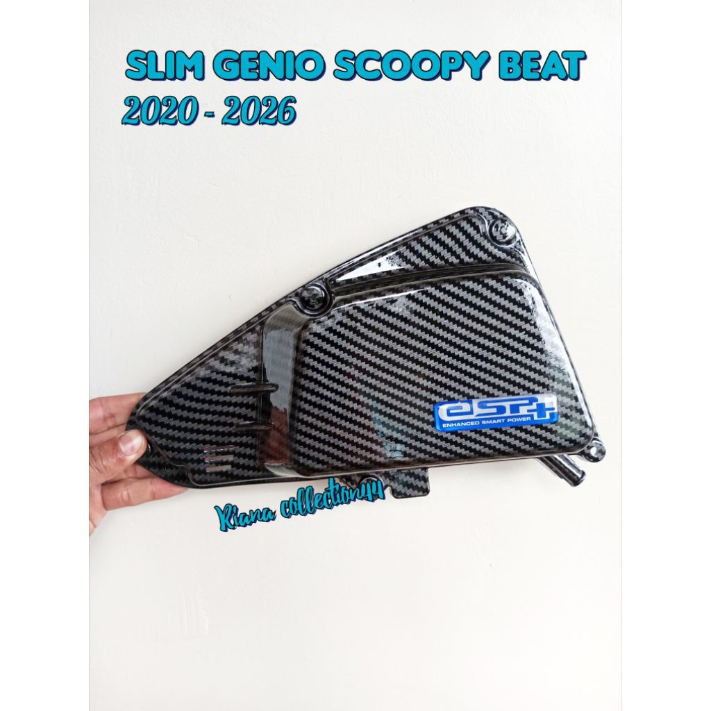 TUTUP FILTER BEAT SCOOPY GENIO MODEL SLIM CARBON, COVER TUTUP PILTER GENIO, SCOOPY, BEAT DELUXE CARB