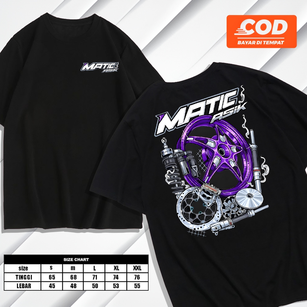 KENZIO KAOS / Kaos Matic Asik / Matic Gank / Baju Distro Matic Gank / Atasan Pria Wanita