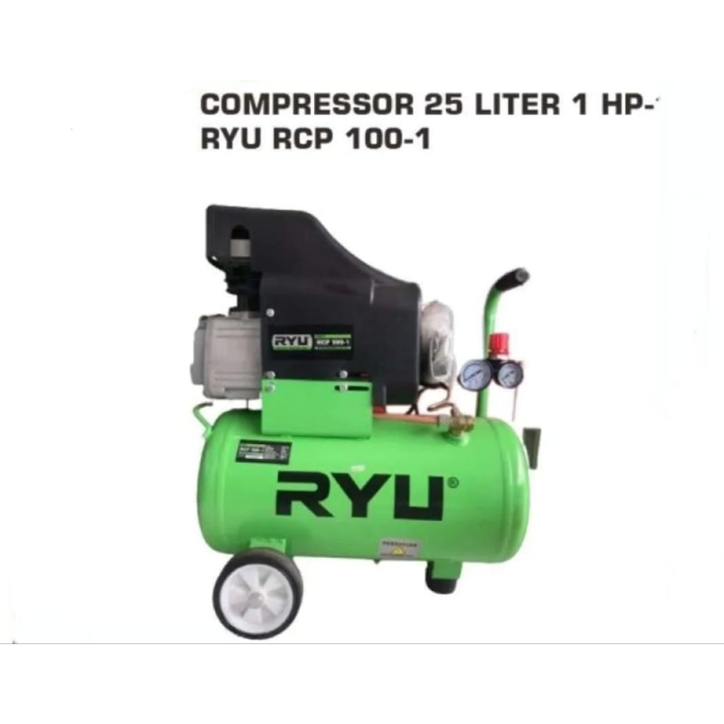 RYU Mesin Kompresor RCP100-1 25 Liter 1 Hp / Motor Penggerak / Kompresor Listrik