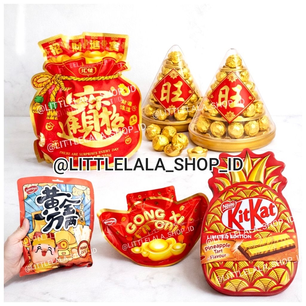 Snack Imlek KitKat Malaysia/Kitkat Pineapple Tart Limited Edition/kemasan lucky bag isi aneka permen