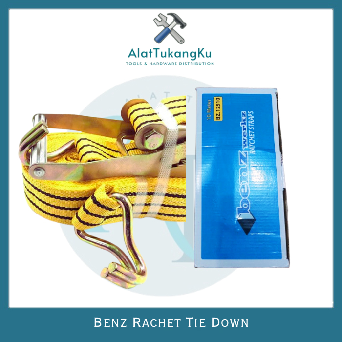 Benz Rachet Tie Down / Tali Pengait Pengikat Barang / Tali Pengikat Barang Serbaguna