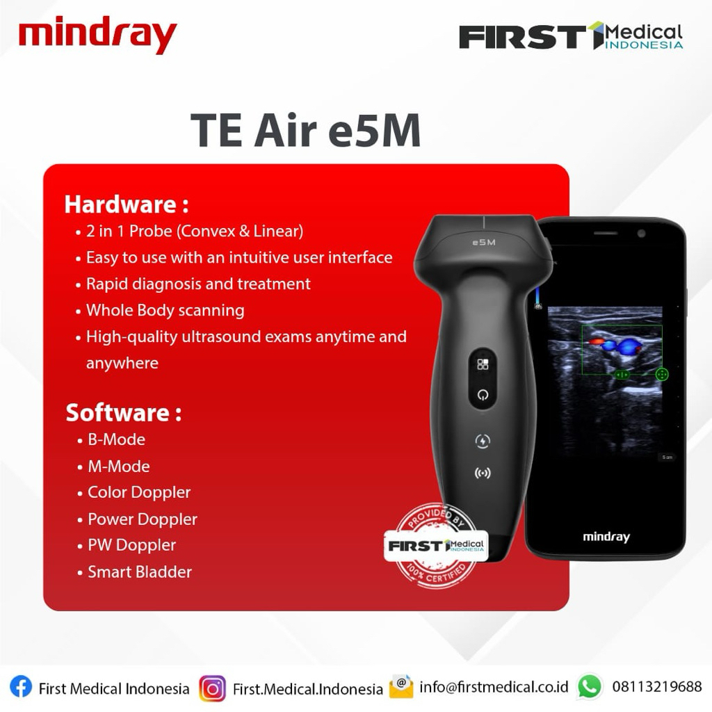 USG Handheld Wireless Pocket USG Mindray TE Air e5M