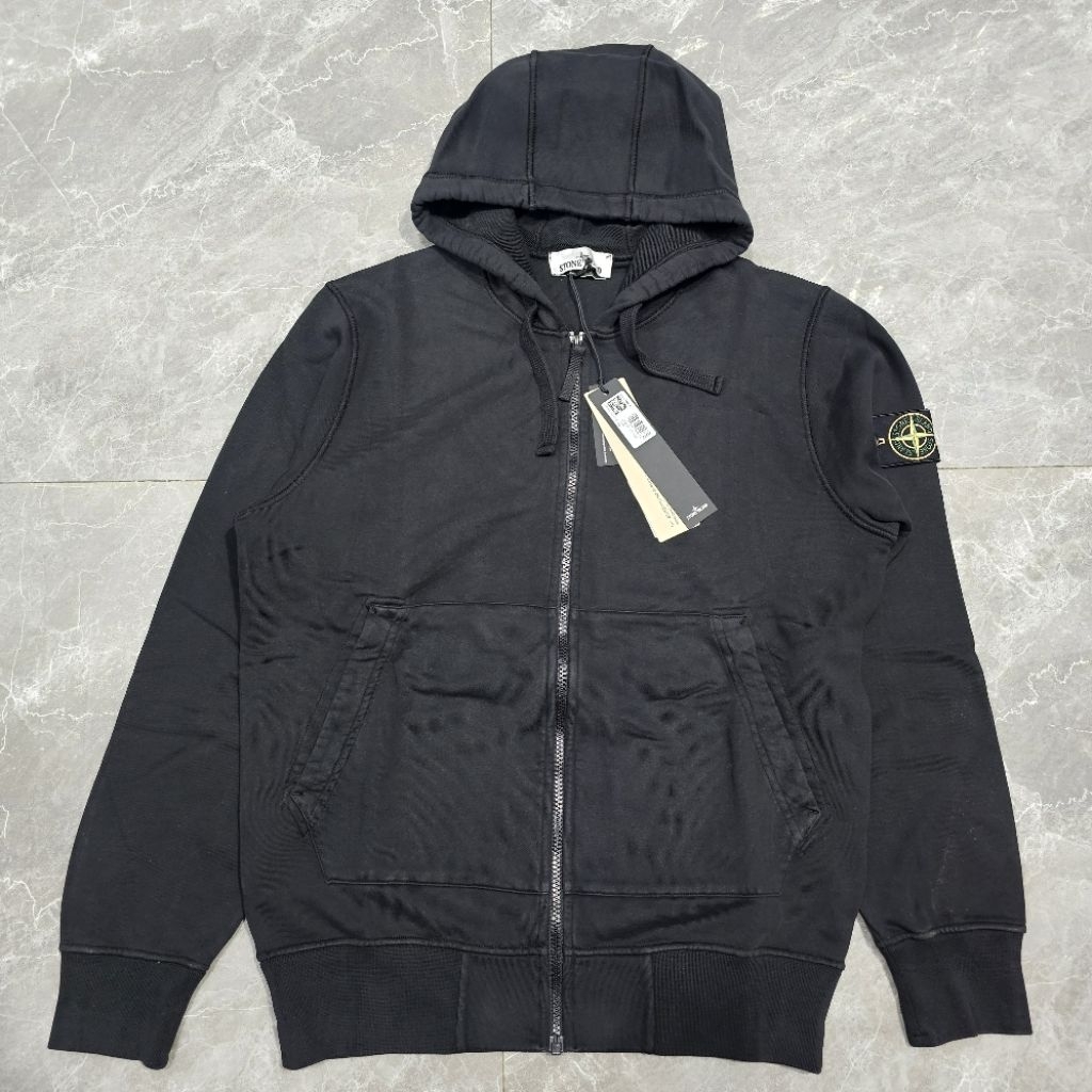 stone island zip hoodie