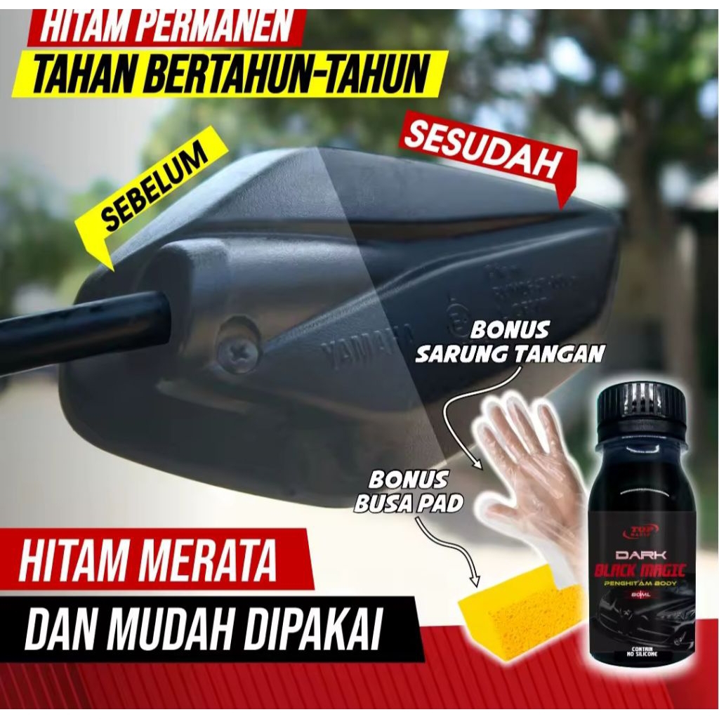1 Botol Cairan Penghitam Permanen - Top Dark Black Magic