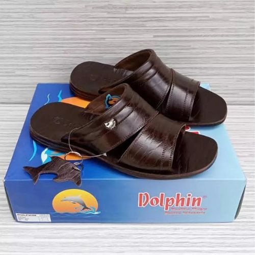 DOLPHIN || Sandal Kulit Pria Dewasa Dolphin Slide Asli Kulit Original