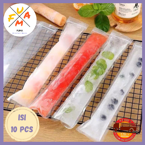 FM Plastik Es Mambo Ziplock ISI 10 PCS / Plastik Es Lilin Klip / Kantong Es Plastik Klip Transparan